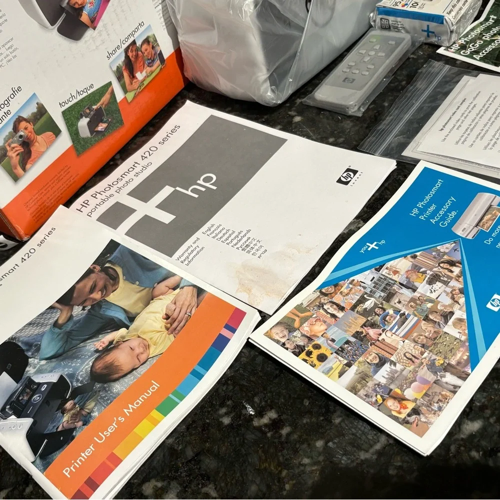 HP Photosmart 425 Go Go Photo Studio Photo Printer - Silver~ PRINTER ONLY!
